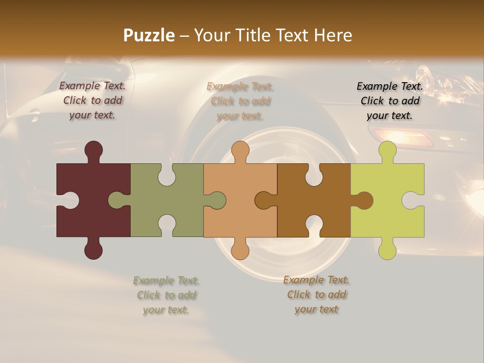 Sports Car Driving In Motion PowerPoint Template