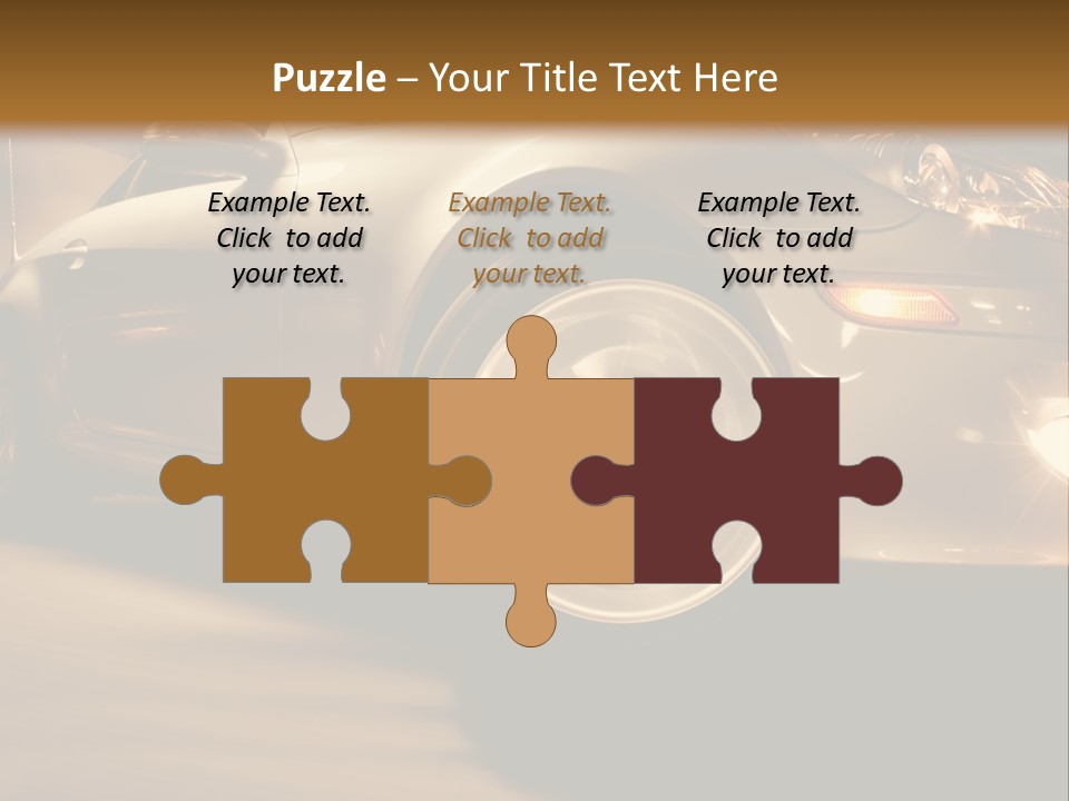 Sports Car Driving In Motion PowerPoint Template