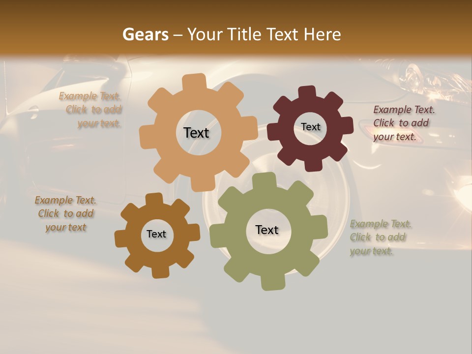 Sports Car Driving In Motion PowerPoint Template