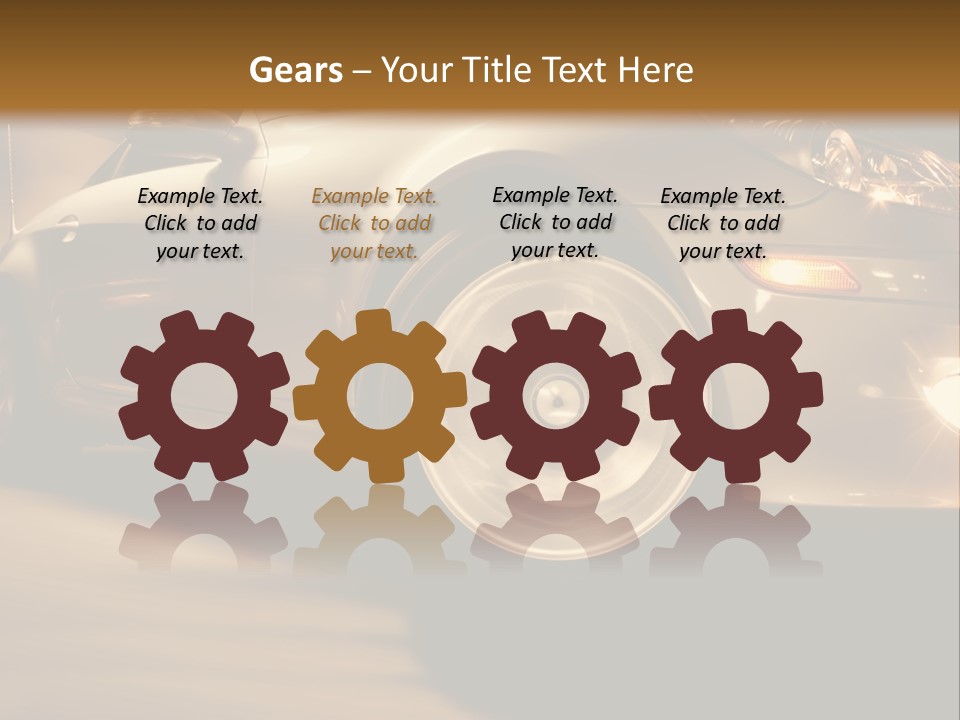 Sports Car Driving In Motion PowerPoint Template