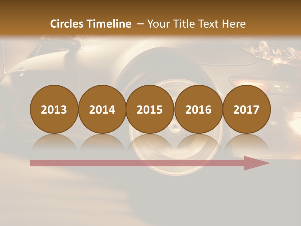 Sports Car Driving In Motion PowerPoint Template