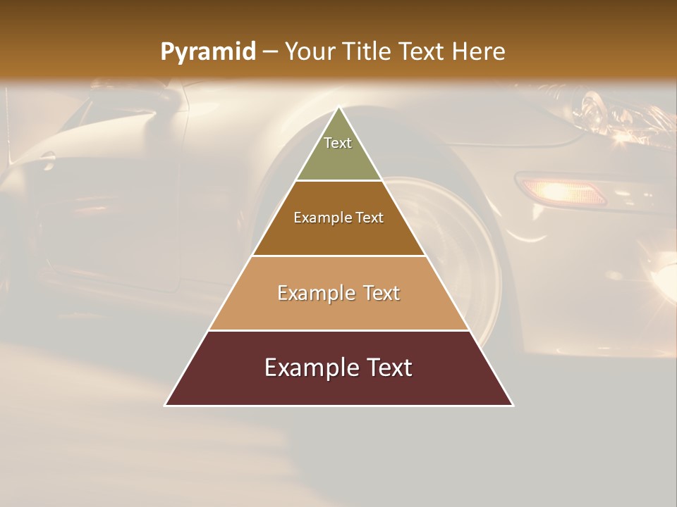 Sports Car Driving In Motion PowerPoint Template