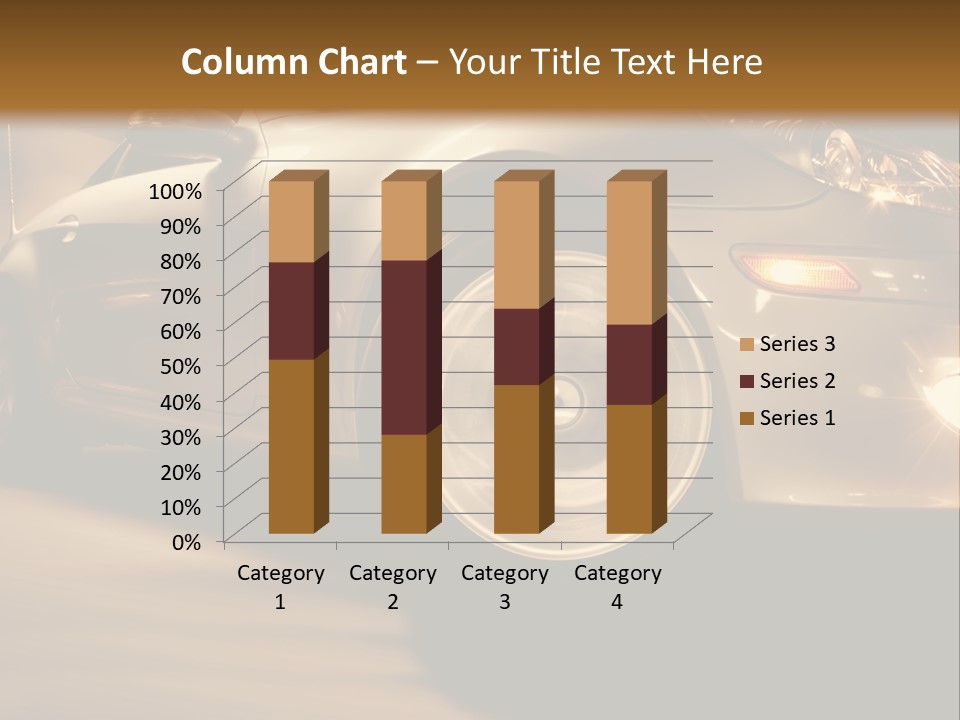 Sports Car Driving In Motion PowerPoint Template