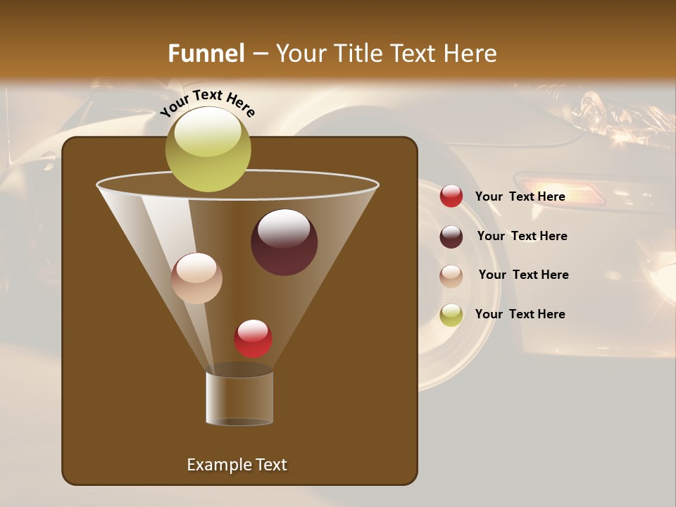 Sports Car Driving In Motion PowerPoint Template