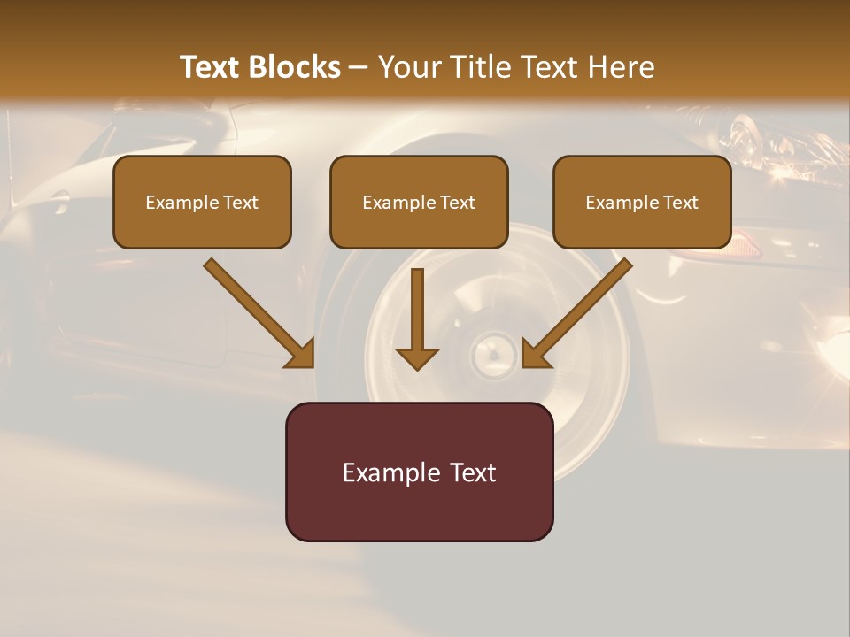 Sports Car Driving In Motion PowerPoint Template