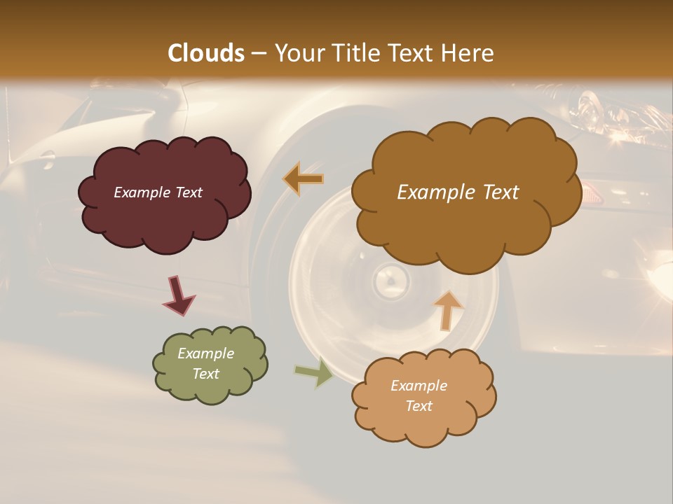 Sports Car Driving In Motion PowerPoint Template