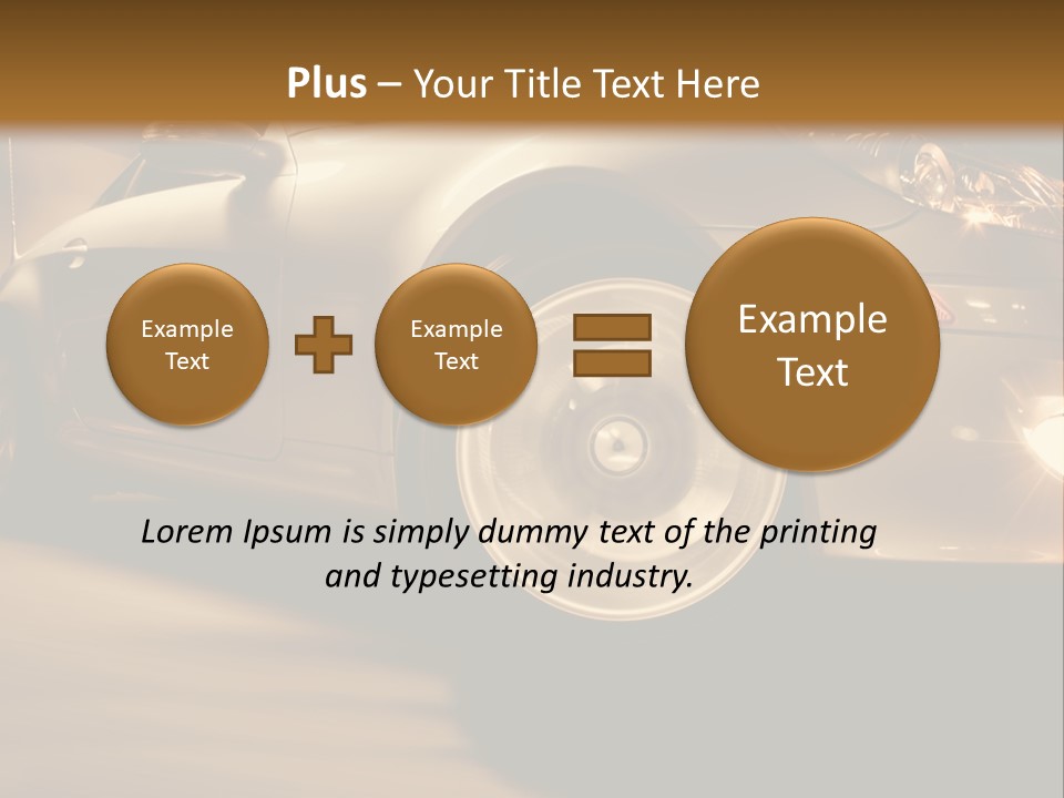 Sports Car Driving In Motion PowerPoint Template