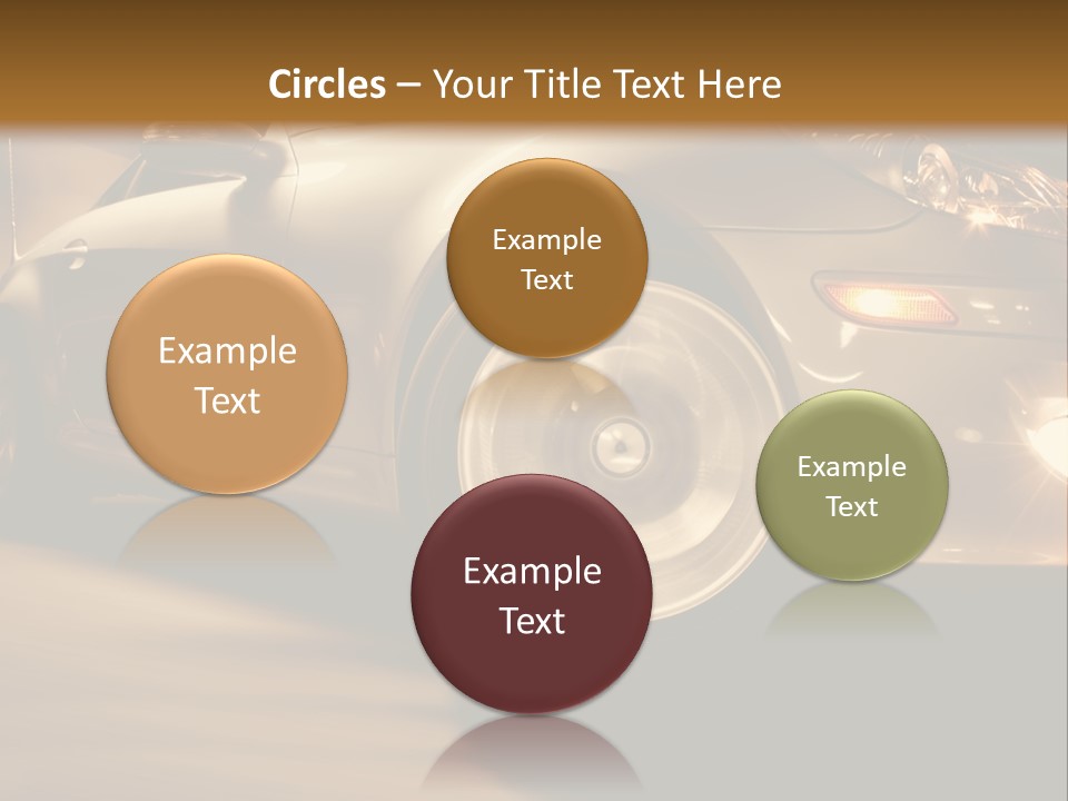 Sports Car Driving In Motion PowerPoint Template