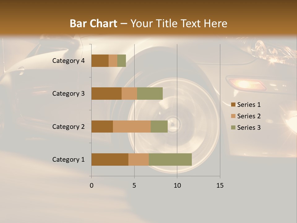 Sports Car Driving In Motion PowerPoint Template