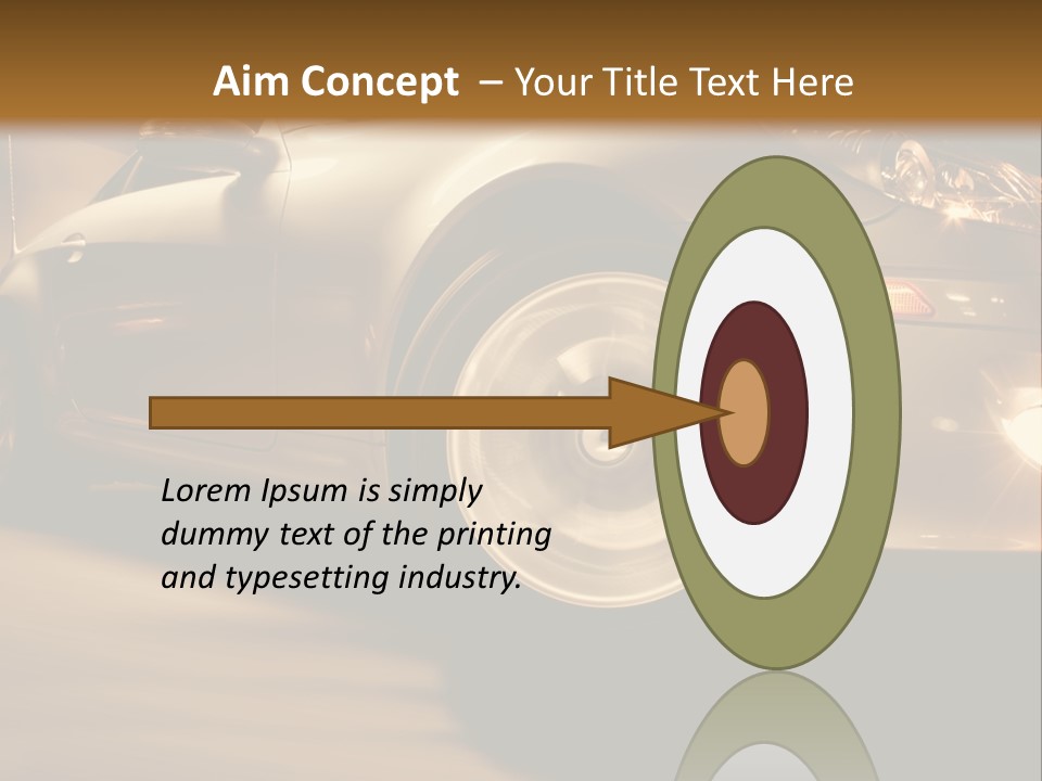 Sports Car Driving In Motion PowerPoint Template