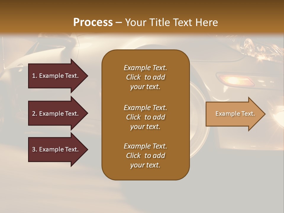 Sports Car Driving In Motion PowerPoint Template