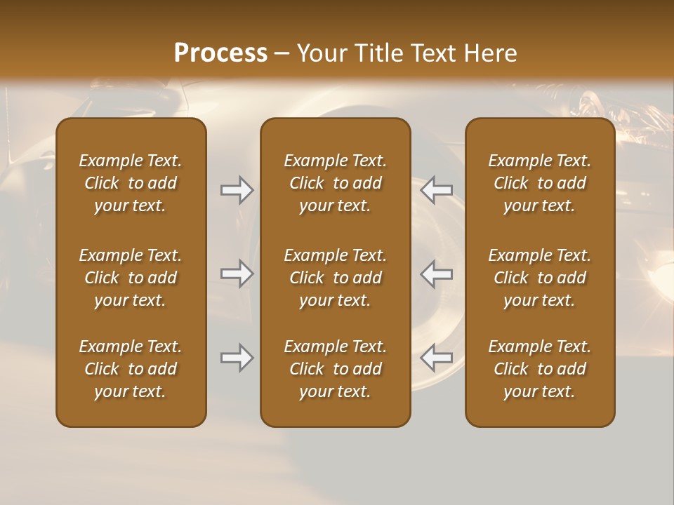 Sports Car Driving In Motion PowerPoint Template