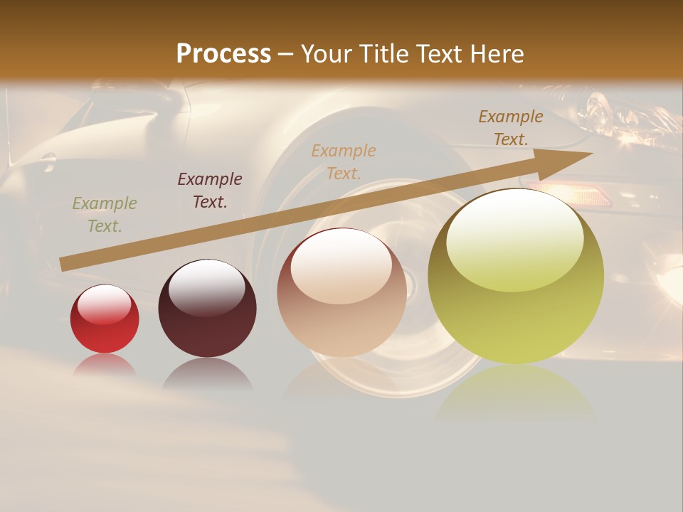 Sports Car Driving In Motion PowerPoint Template