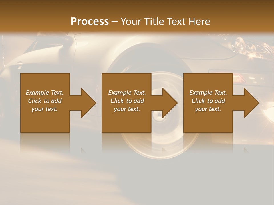 Sports Car Driving In Motion PowerPoint Template
