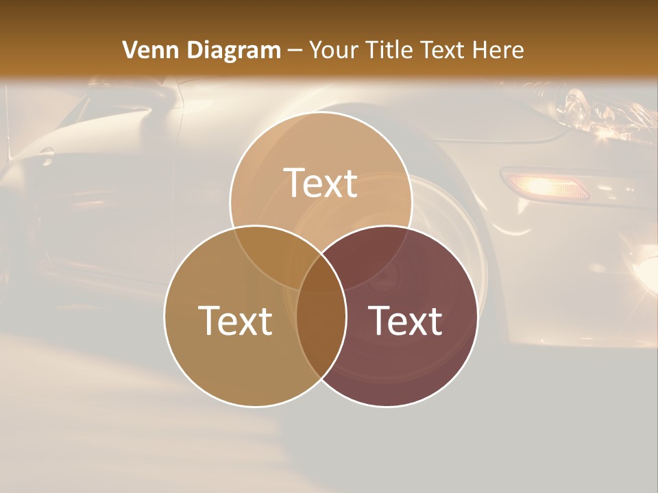 Sports Car Driving In Motion PowerPoint Template