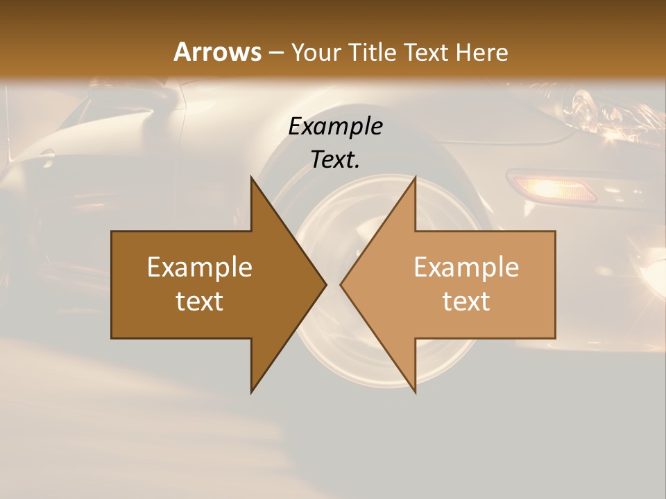 Sports Car Driving In Motion PowerPoint Template