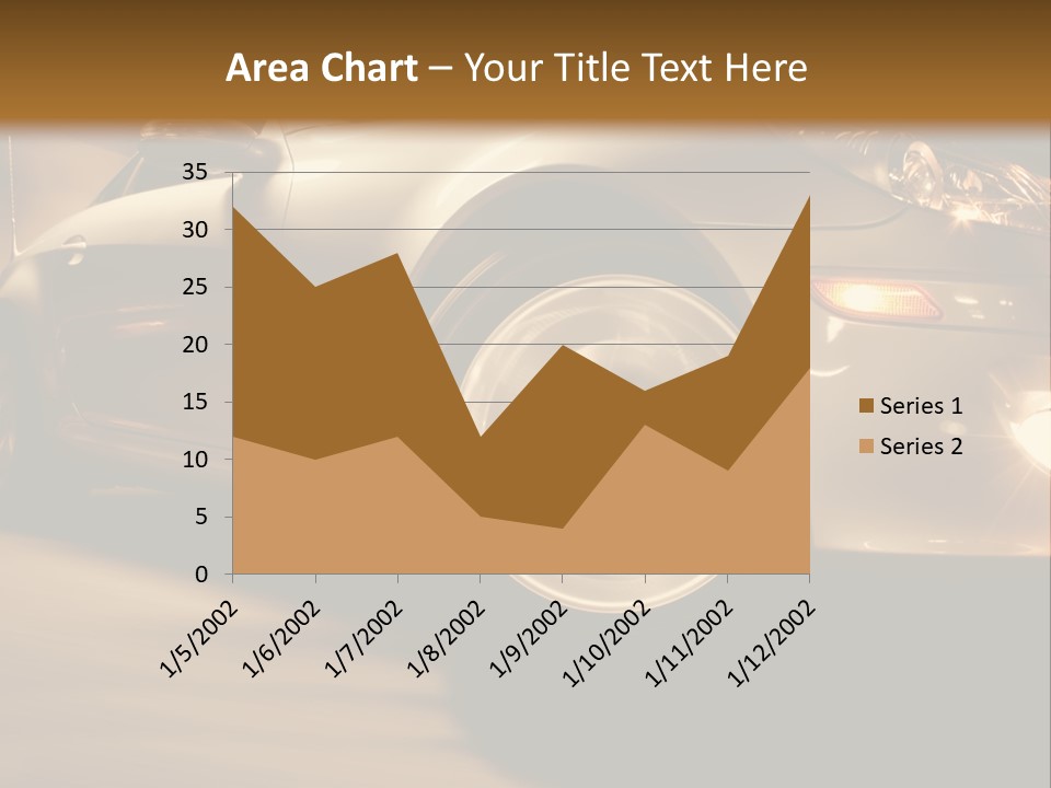 Sports Car Driving In Motion PowerPoint Template