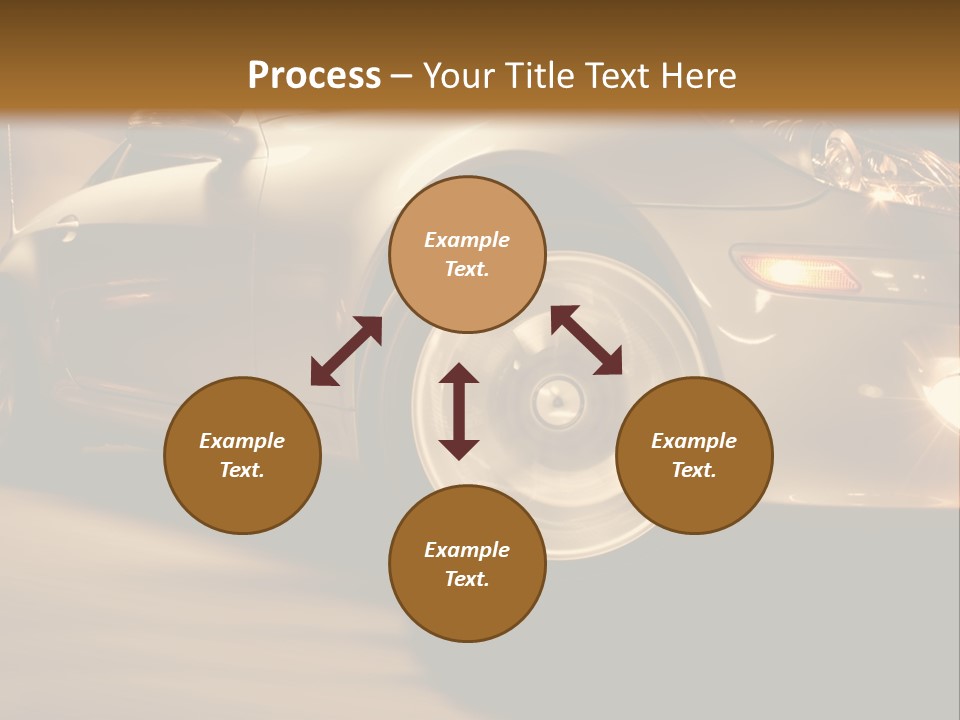 Sports Car Driving In Motion PowerPoint Template