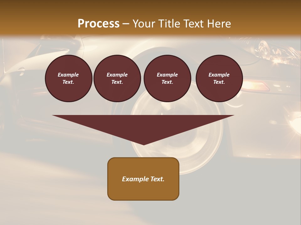 Sports Car Driving In Motion PowerPoint Template