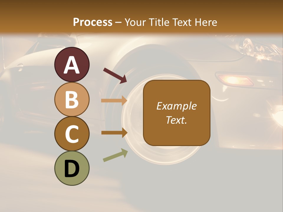 Sports Car Driving In Motion PowerPoint Template