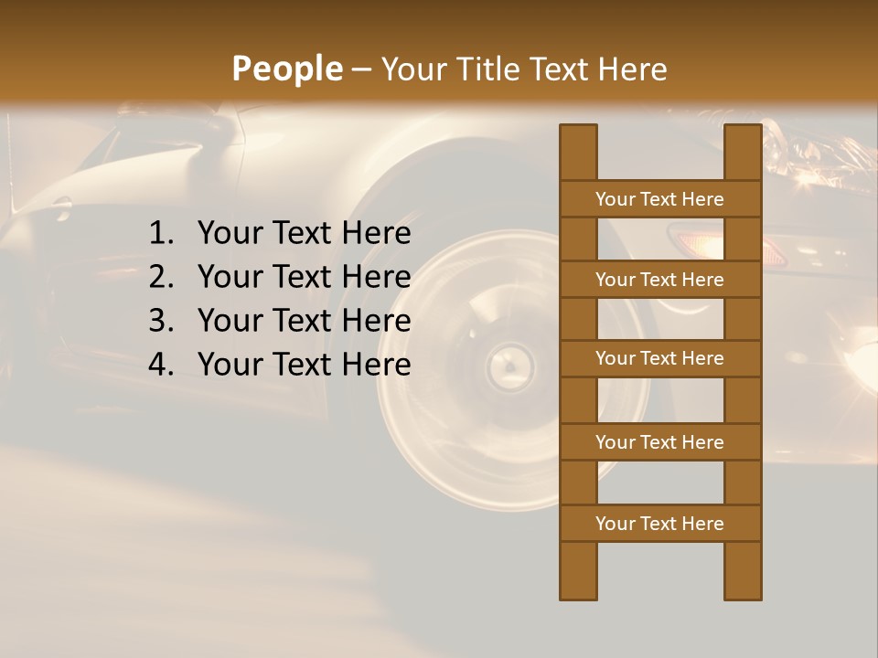 Sports Car Driving In Motion PowerPoint Template