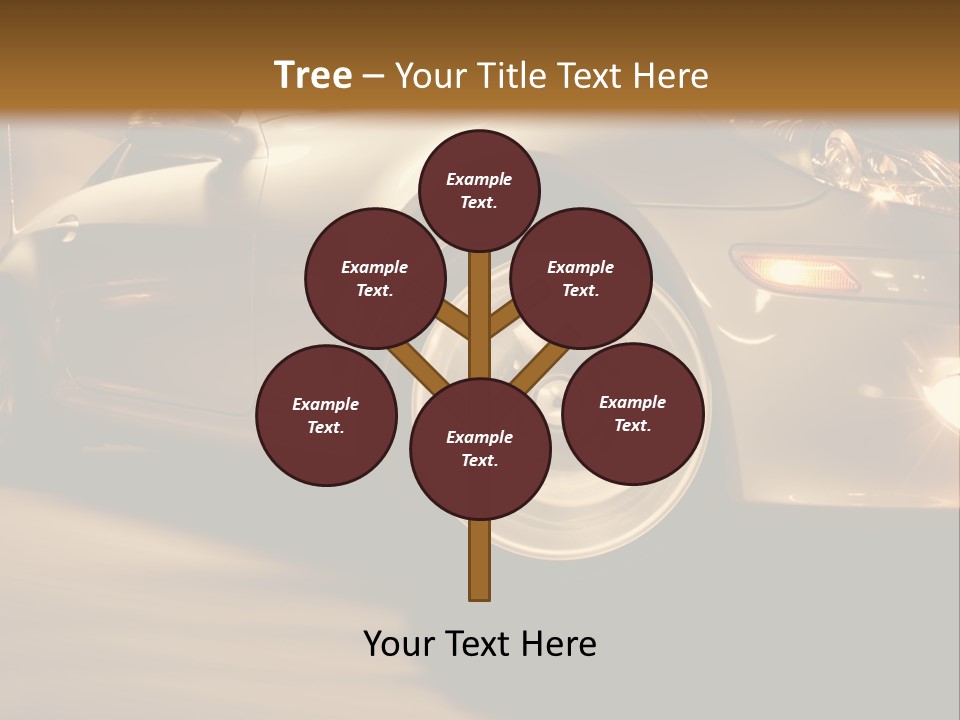 Sports Car Driving In Motion PowerPoint Template