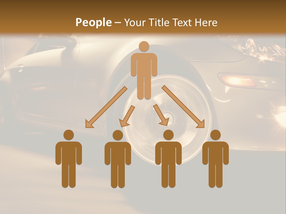 Sports Car Driving In Motion PowerPoint Template