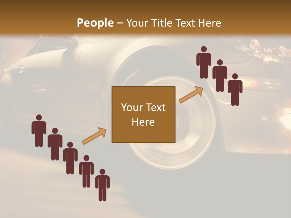 Sports Car Driving In Motion PowerPoint Template