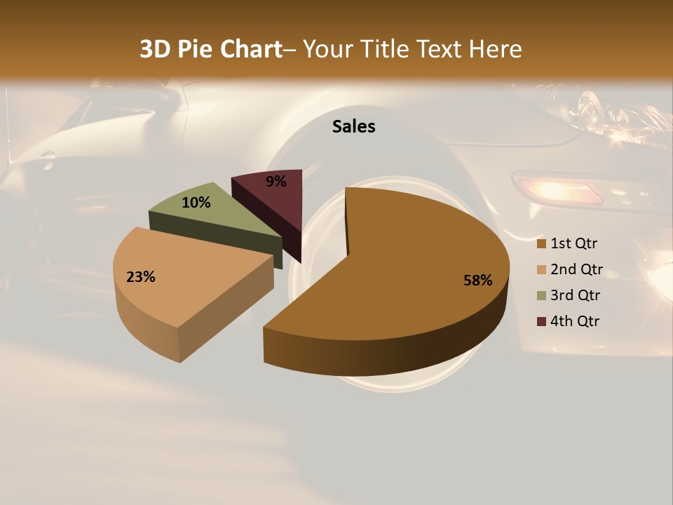 Sports Car Driving In Motion PowerPoint Template