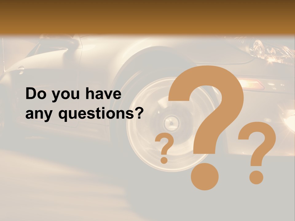 Sports Car Driving In Motion PowerPoint Template