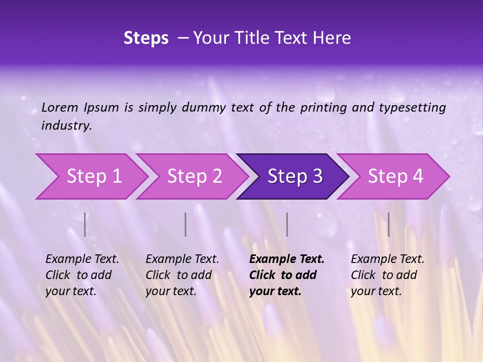 Close Up Of Purple Water Lily PowerPoint Template