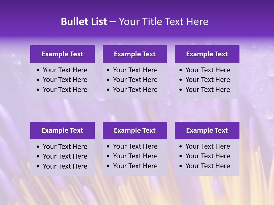 Close Up Of Purple Water Lily PowerPoint Template