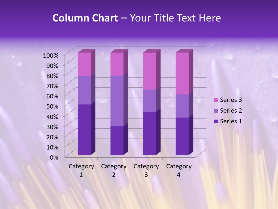 Close Up Of Purple Water Lily PowerPoint Template