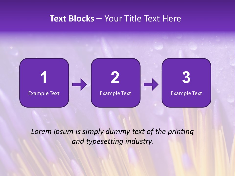 Close Up Of Purple Water Lily PowerPoint Template