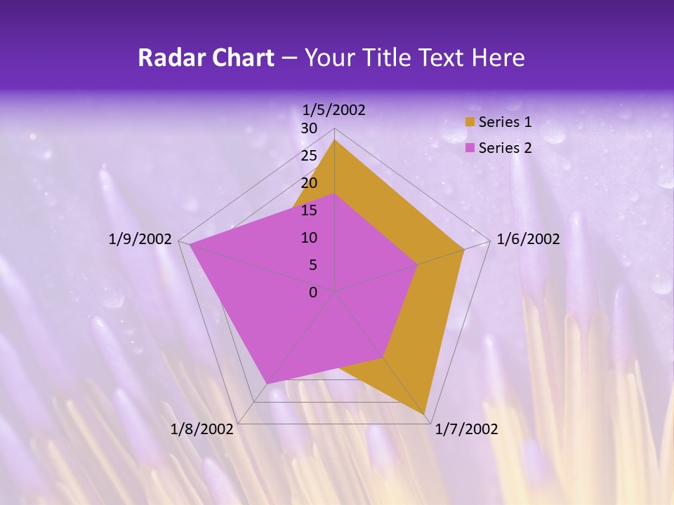 Close Up Of Purple Water Lily PowerPoint Template