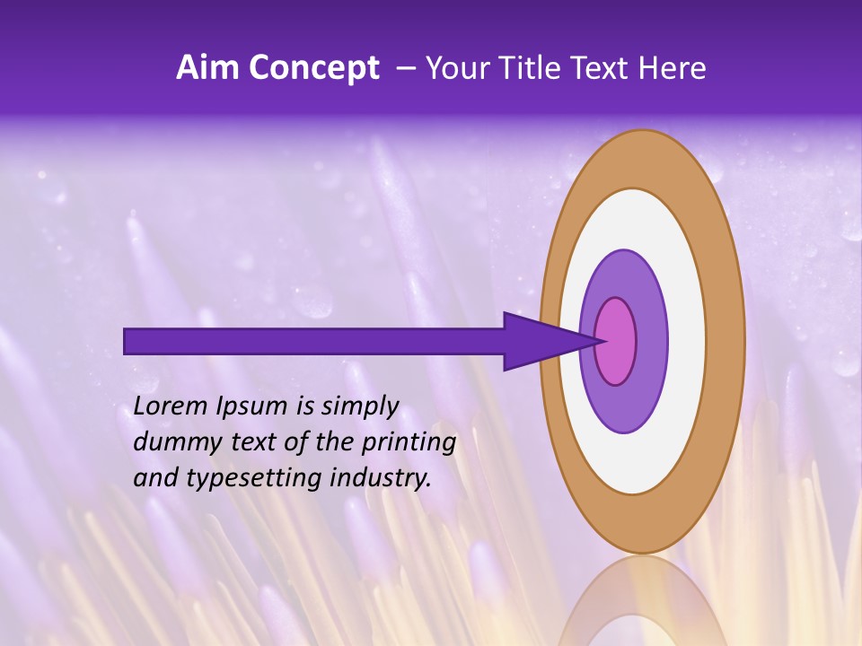 Close Up Of Purple Water Lily PowerPoint Template