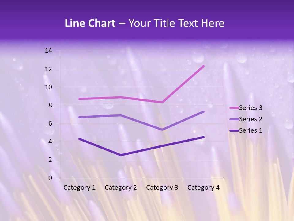 Close Up Of Purple Water Lily PowerPoint Template