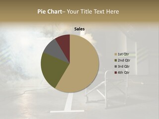 Chair For The Director In Studio On A Background Of A Smoke PowerPoint Template