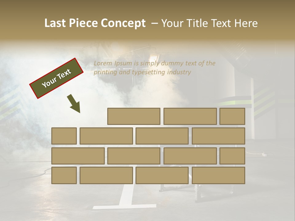 Chair For The Director In Studio On A Background Of A Smoke PowerPoint Template