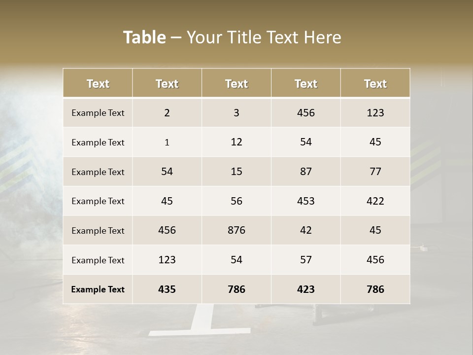 Chair For The Director In Studio On A Background Of A Smoke PowerPoint Template