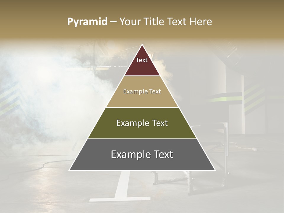 Chair For The Director In Studio On A Background Of A Smoke PowerPoint Template