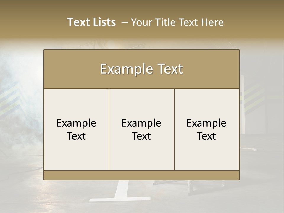 Chair For The Director In Studio On A Background Of A Smoke PowerPoint Template