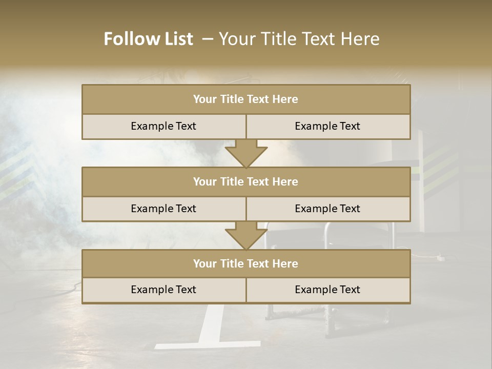 Chair For The Director In Studio On A Background Of A Smoke PowerPoint Template