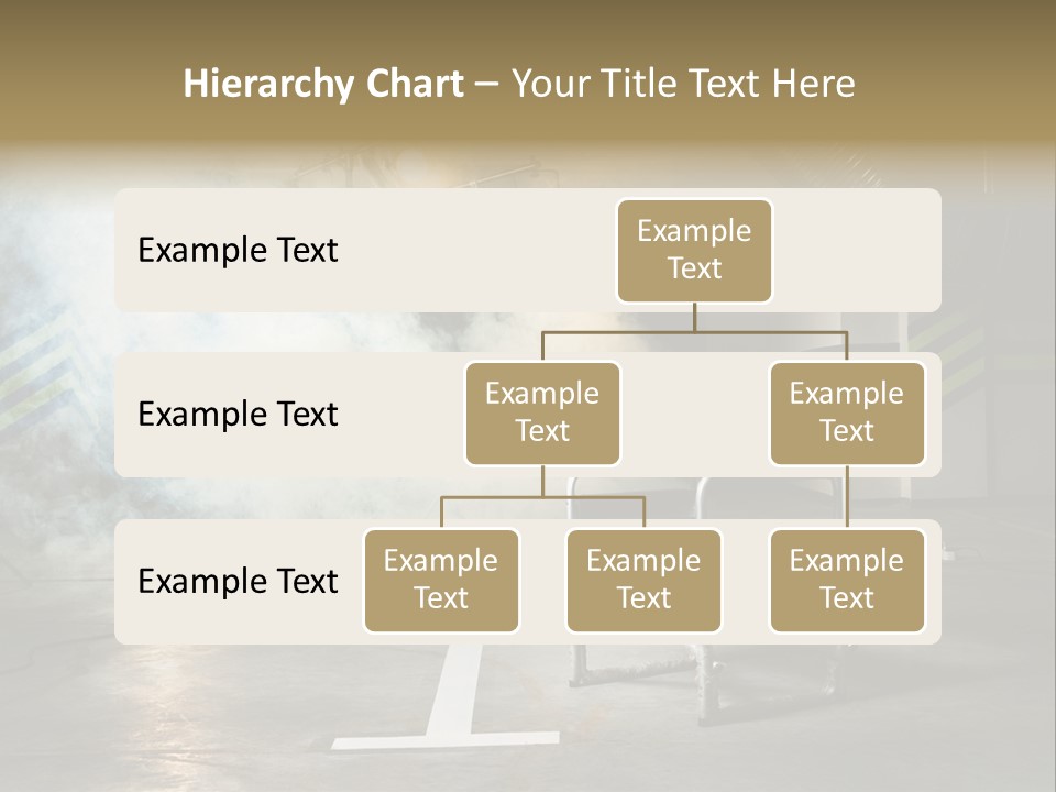 Chair For The Director In Studio On A Background Of A Smoke PowerPoint Template