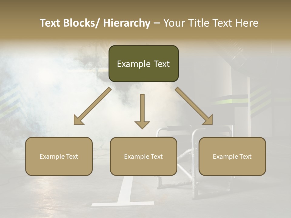 Chair For The Director In Studio On A Background Of A Smoke PowerPoint Template