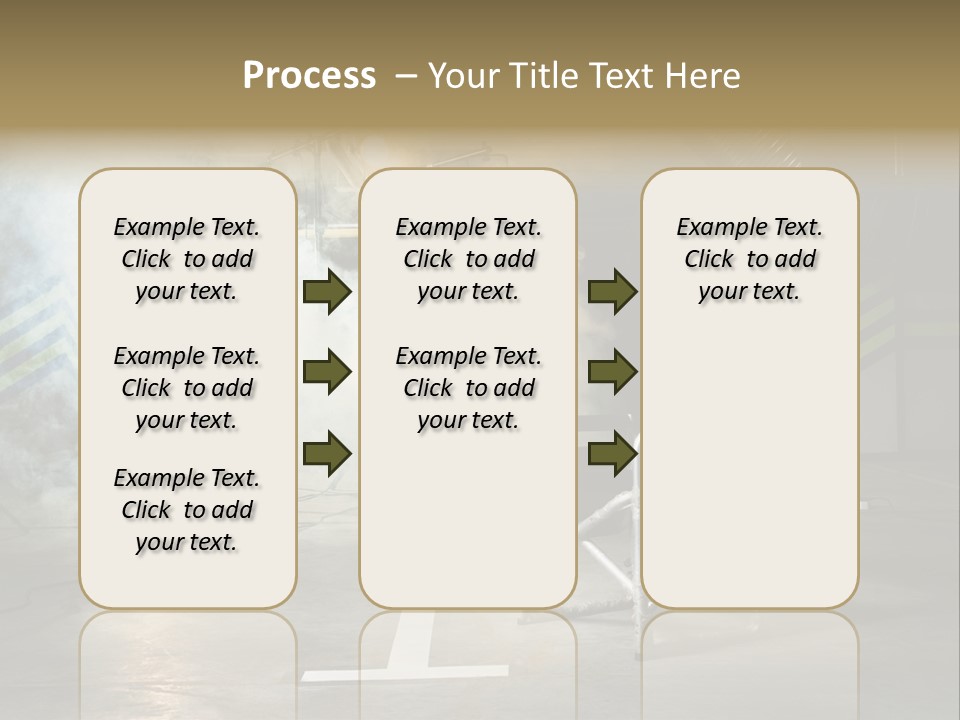 Chair For The Director In Studio On A Background Of A Smoke PowerPoint Template