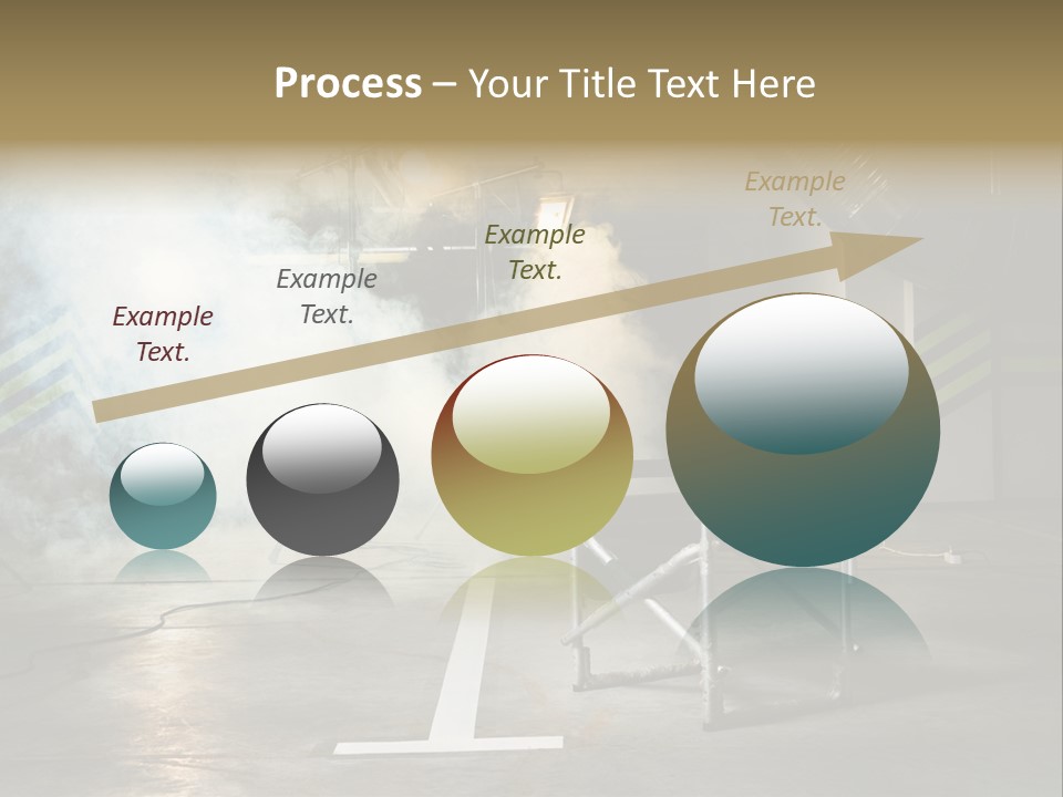 Chair For The Director In Studio On A Background Of A Smoke PowerPoint Template