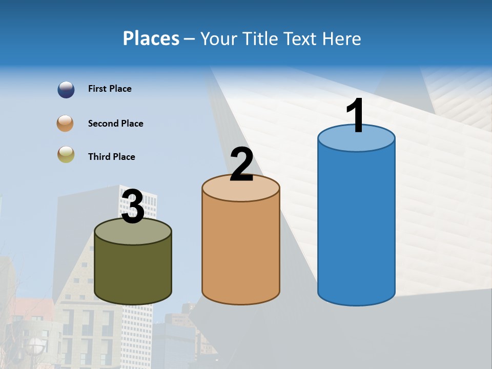 Unique Angles Of Buildings From The Denver Cultural Arts Center. PowerPoint Template