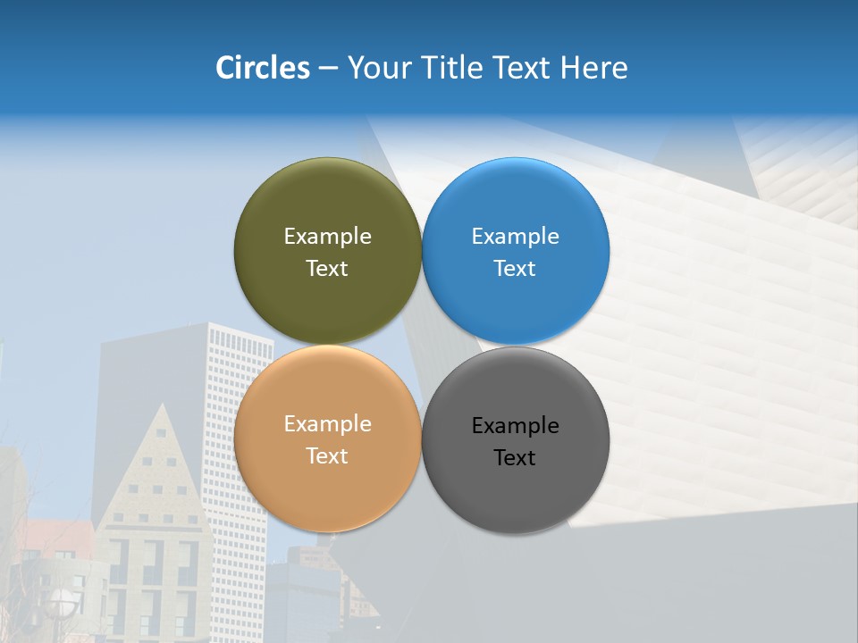 Unique Angles Of Buildings From The Denver Cultural Arts Center. PowerPoint Template