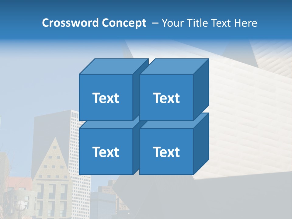 Unique Angles Of Buildings From The Denver Cultural Arts Center. PowerPoint Template